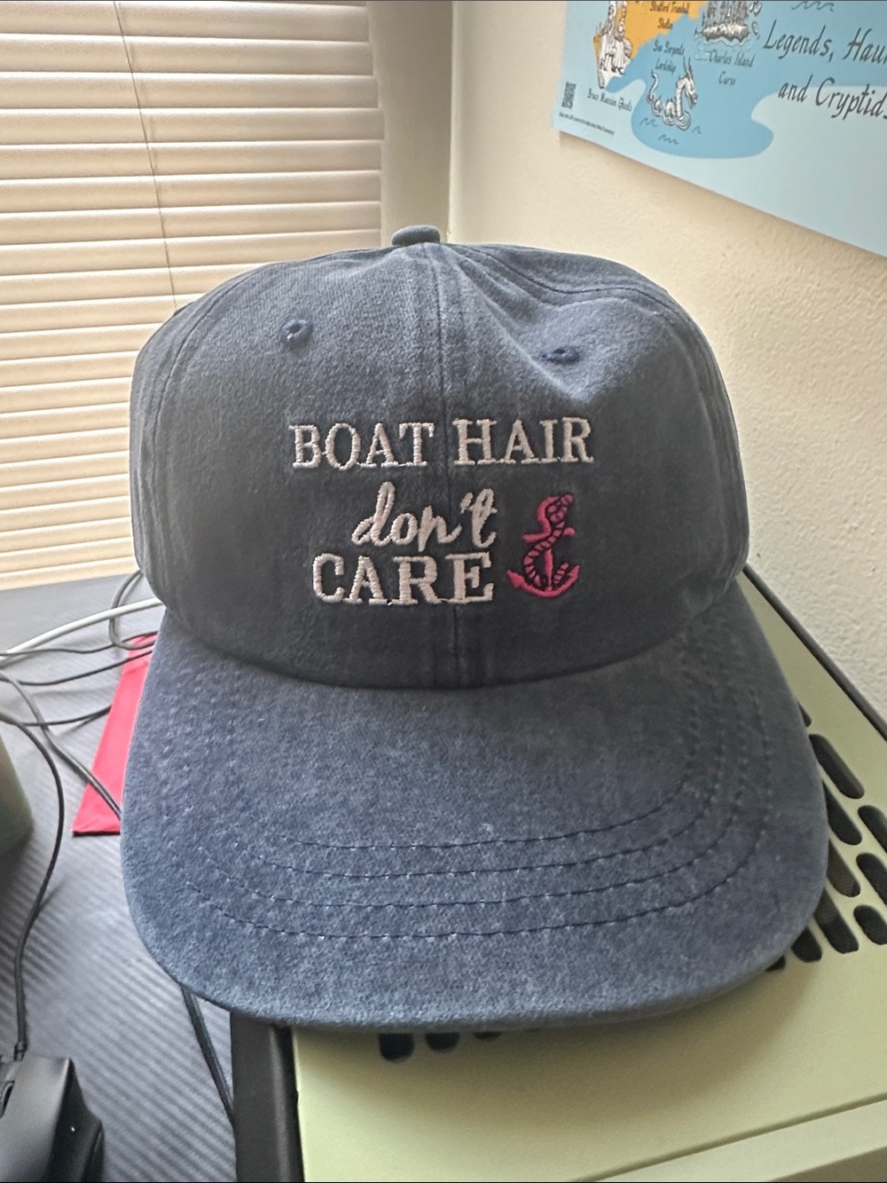 Boat Hair Don’t Care Embroidered Cap Hat